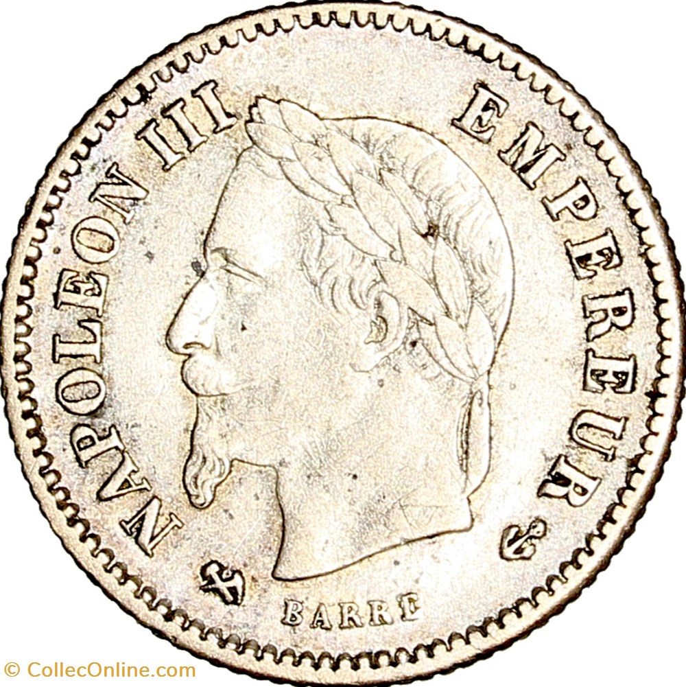 20 centimes Napoléon III, tête laurée, grand module, Napoléon III, 1867, Bordeaux monnaies monde france 20 centimes napoleon iii tete lauree grand module napoleon iii 1867 bordeaux