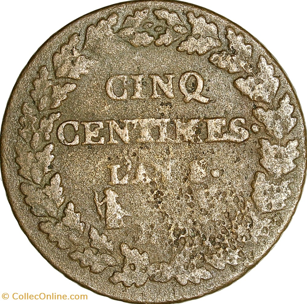 Cinq centimes Dupré, grand module, le Directoire, an 6 / 5, Strasbourg monnaies monde france cinq centimes dupre grand module le directoire an 6 5 strasbourg
