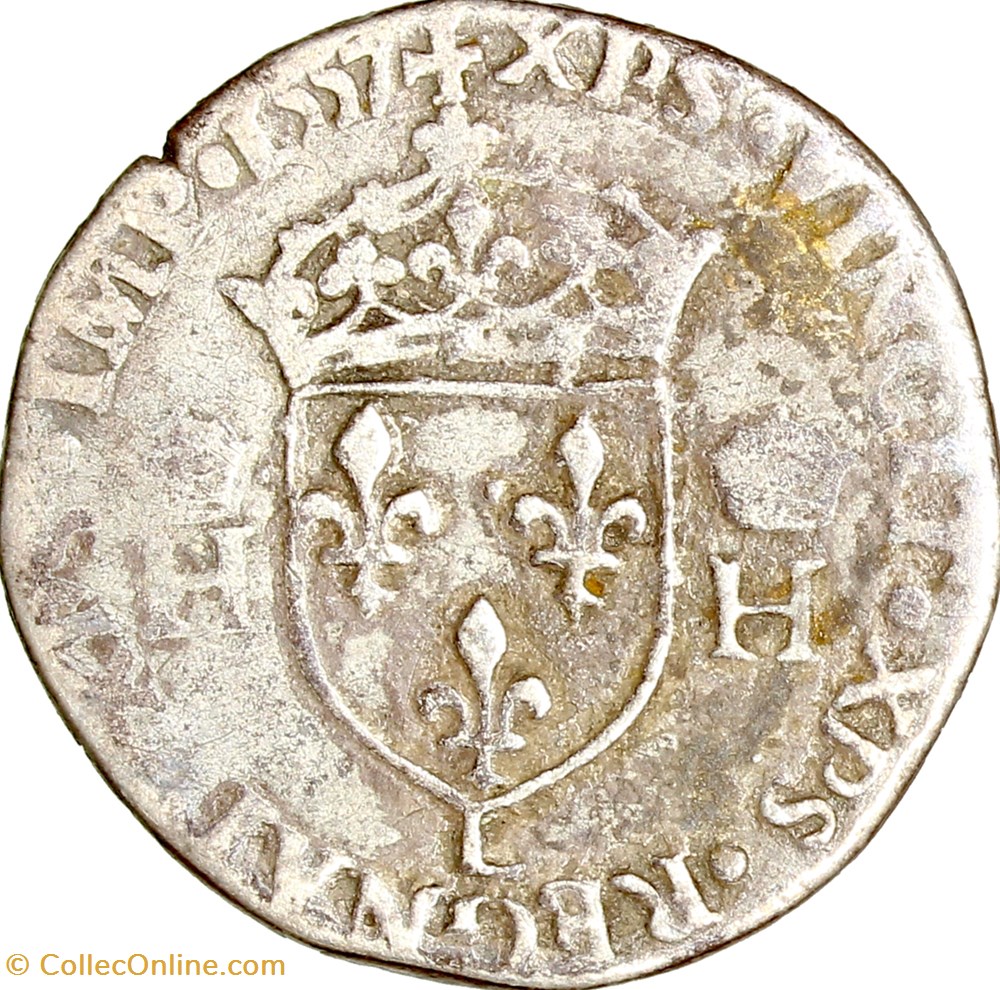 monnaies europe medievale france royales demi teston henri ii 1557 bayonne
