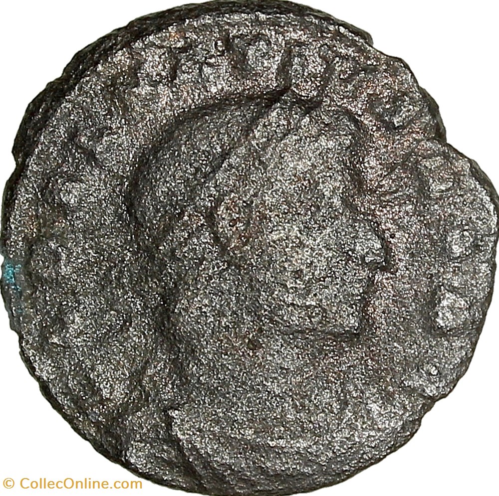 Centenionalis de Delmace, Gloria Exercitus 1 enseigne, 336-337, Constantinople monnaies antiques romaines imperiales et republicaines centenionalis de delmace gloria exercitus 1 enseigne 336 337 constantinople
