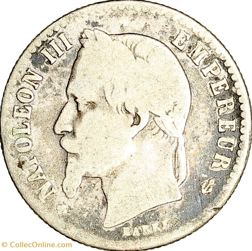 50 centimes, tête laurée, Napoléon III, 1865, Strasbourg monnaies monde france 50 centimes tete lauree napoleon iii 1865 strasbourg
