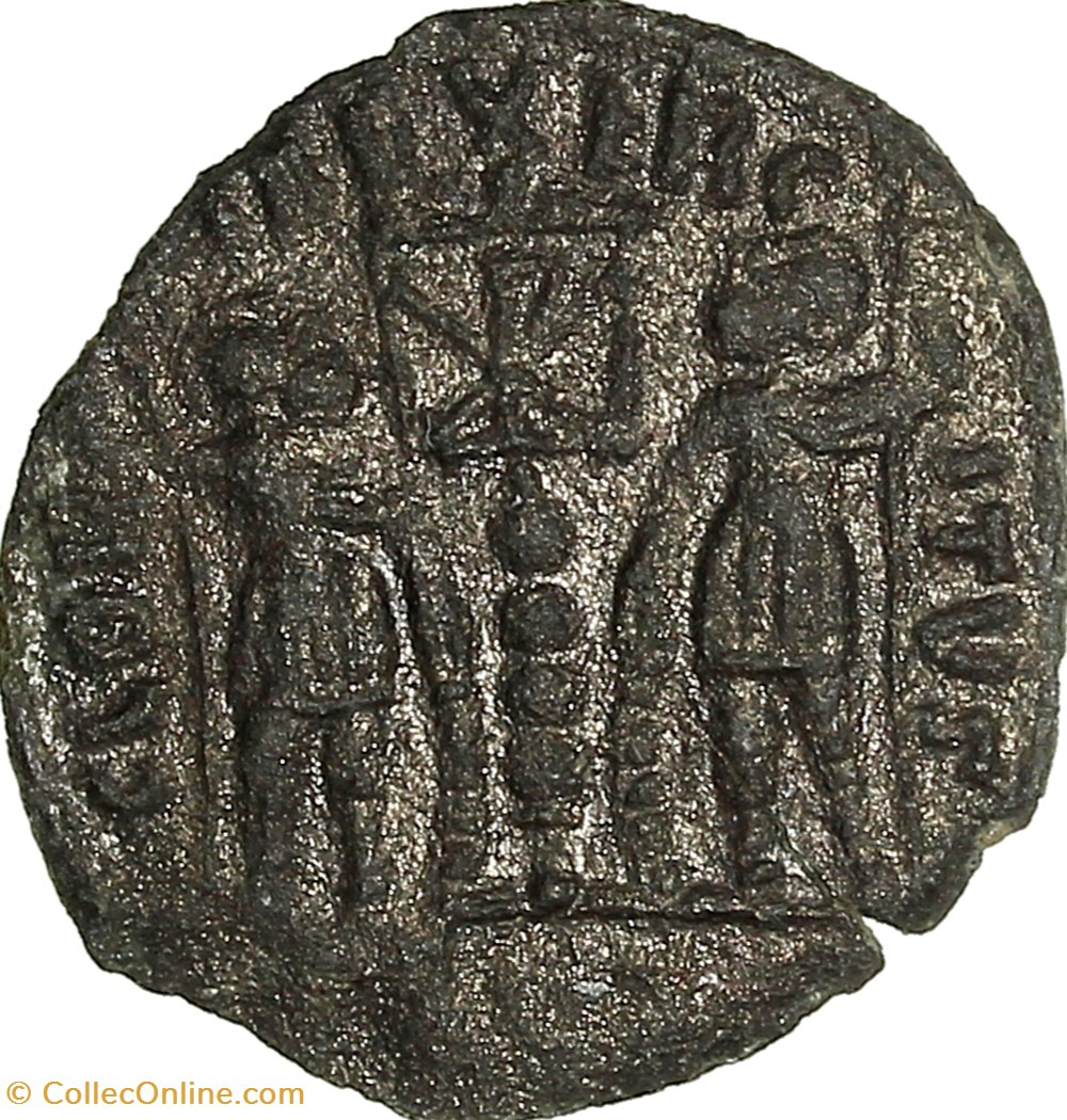 Centenionalis de Constance II, Gloria Exercitus, 1 enseigne, 337-340, Aquilée monnaies antiques romaines imperiales et republicaines centenionalis de constance ii gloria exercitus 1 enseigne 337 340 aquilee