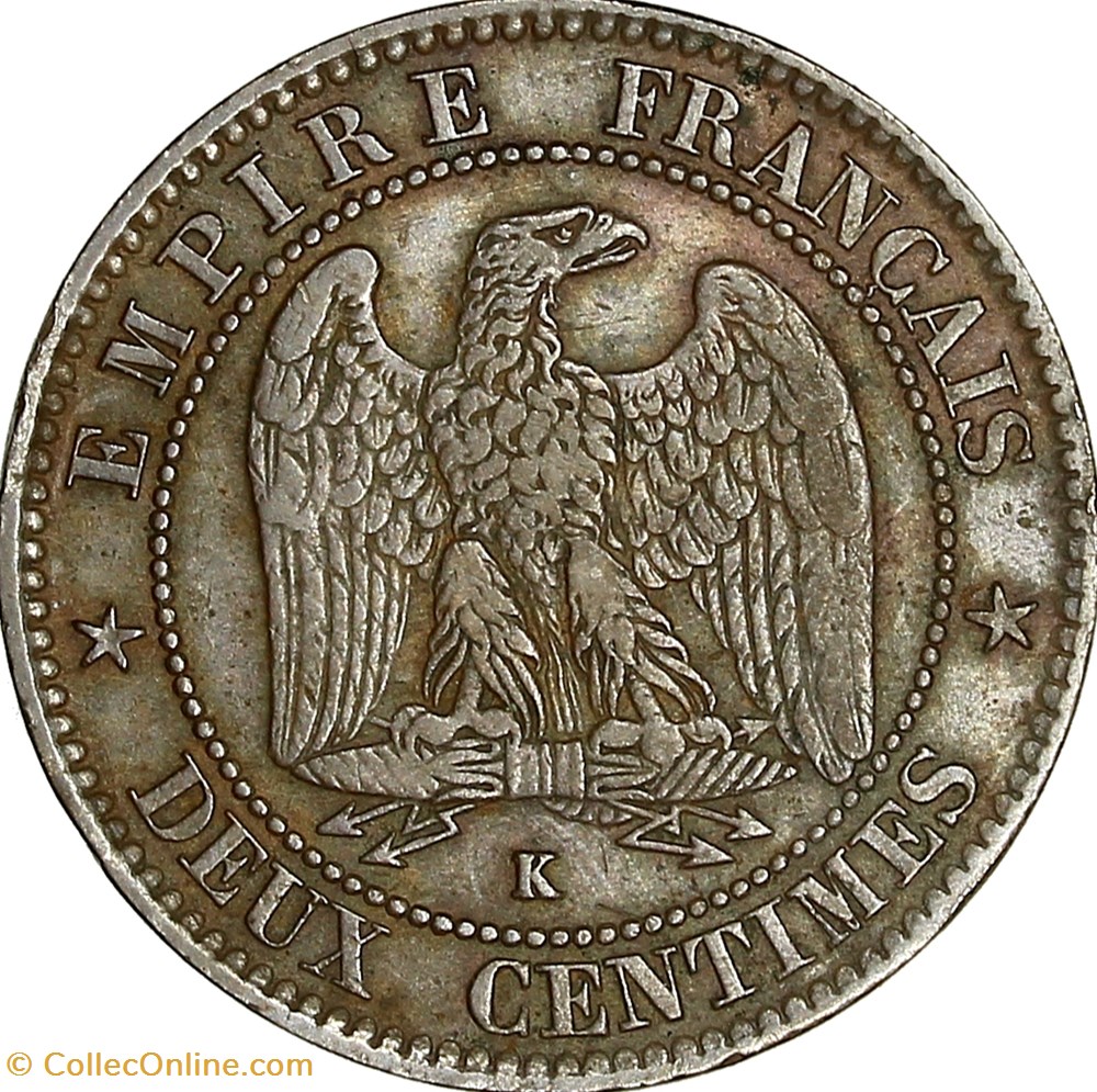 monnaies monde france deux centimes tete nue napoleon iii 1857 bordeaux