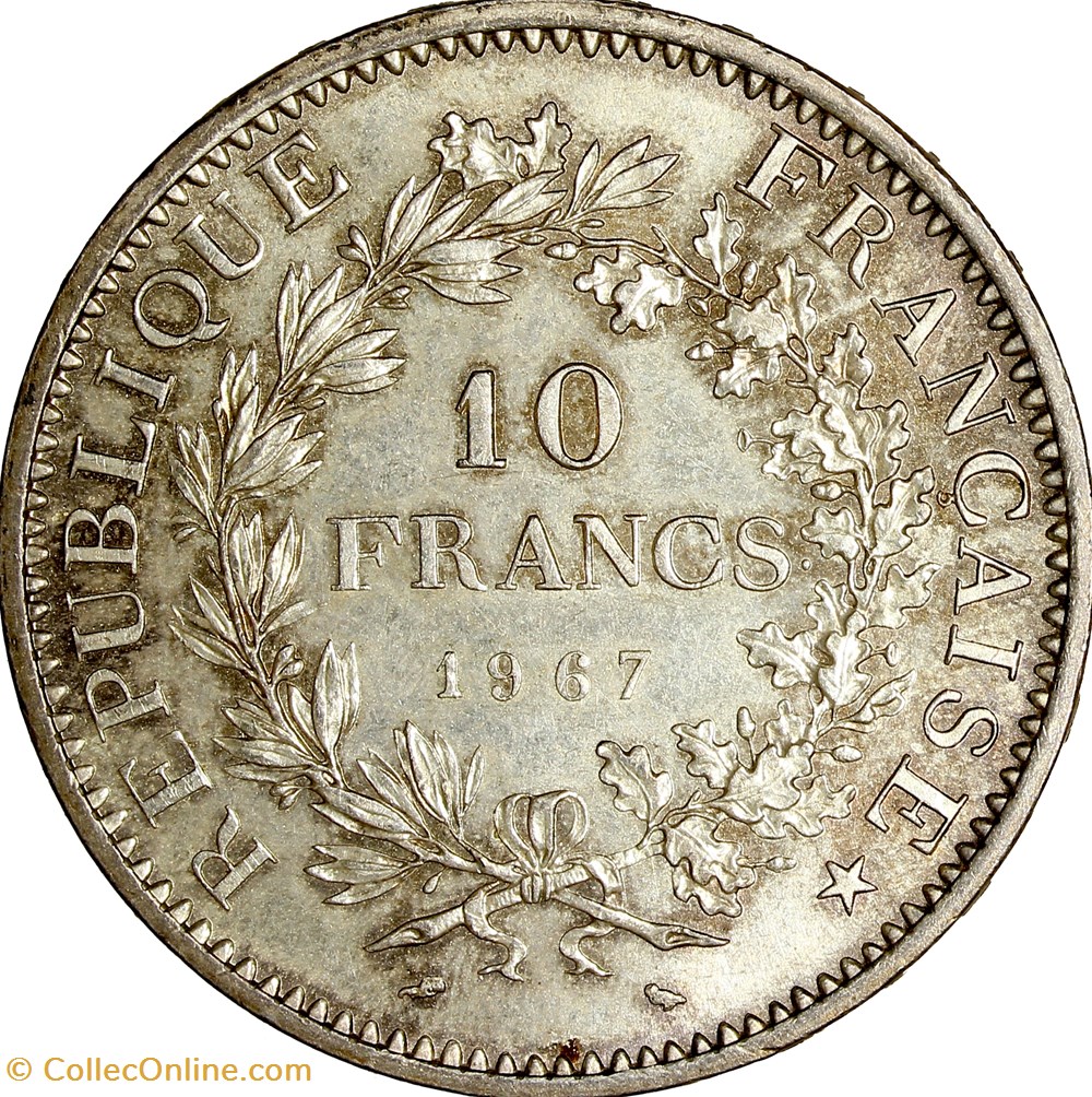 monnaies monde france 10 francs hercule 1967