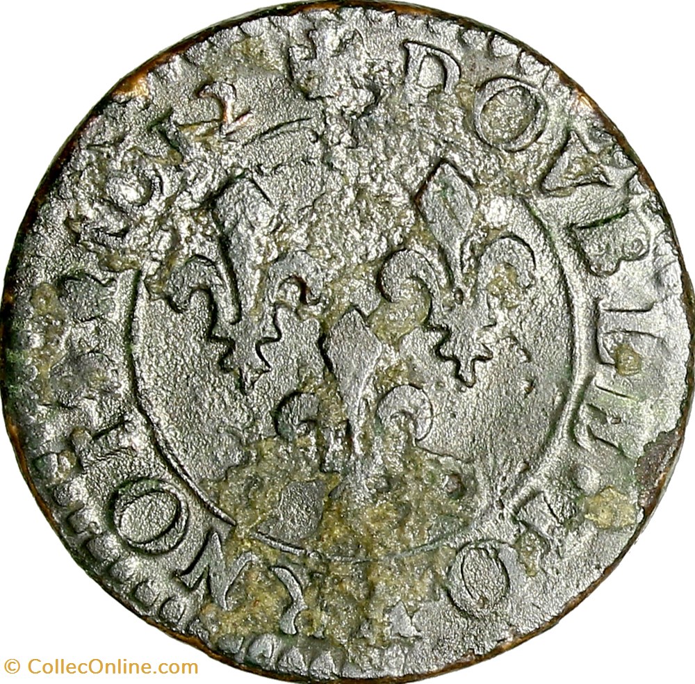 Double tournois, Louis XIII, 1612, Toulouse monnaies europe medievale a france royales double tournois louis xiii 1612 toulouse