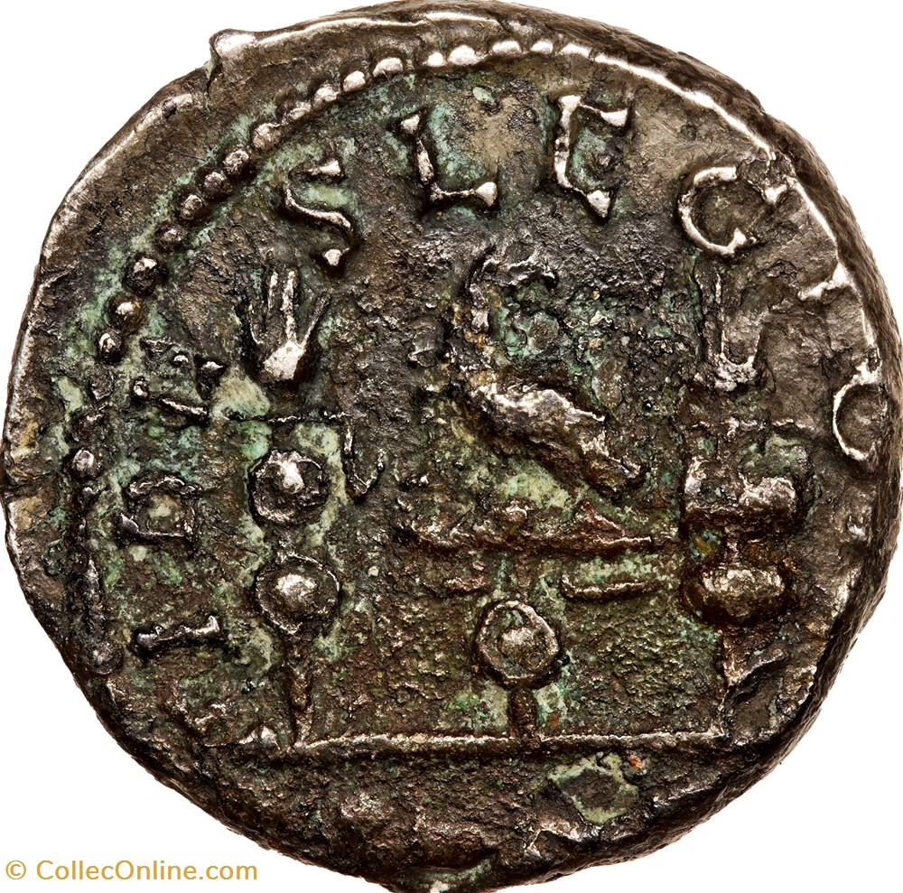 Denier de Clodius Albinus, Fides Legio, 3e série, 196 - février 197, Lyon monnaies antiques romaines imperiales et republicaines denier de clodius albinus fides legio 3e serie 196 fevrier 197 lyon