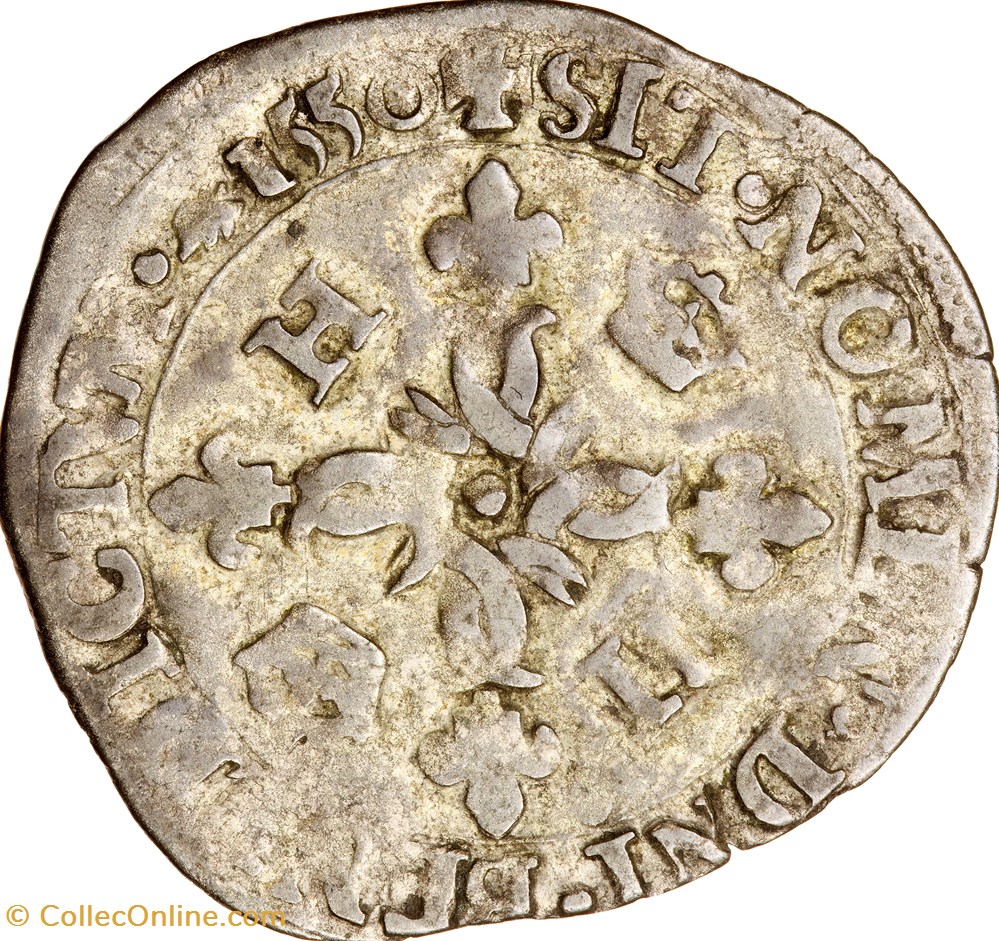 monnaies europe medievale france royales douzain aux croissants henri ii 1550 rennes