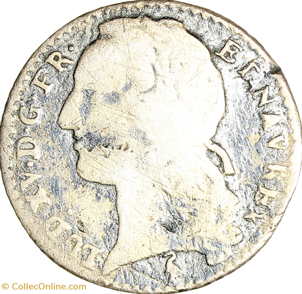 monnaies europe medievale france royales dixieme ecu au bandeau louis xv 1758 paris