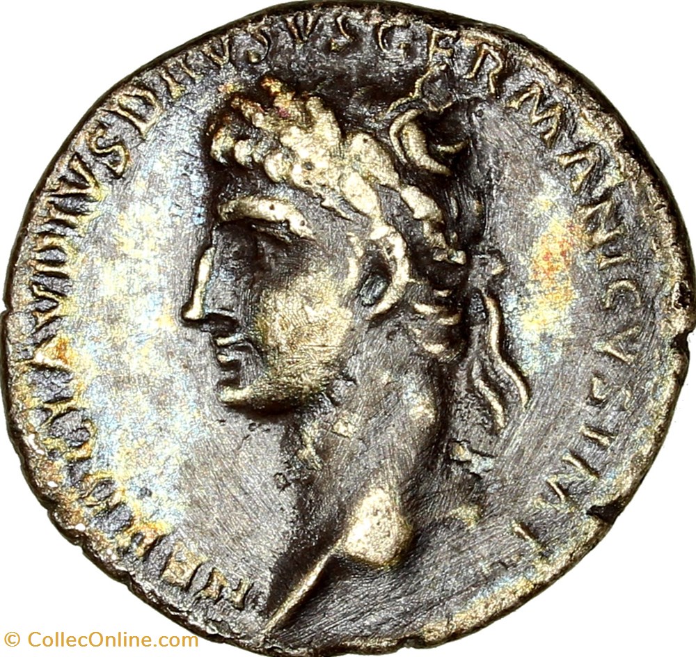 Denarius of Nero Drusus, restitution by Claudius, 41-45, Lyon or Rome monnaies antiques romaines republicaines imperiales denarius of nero drusus restitution by claudius 41 45 lyon or rome