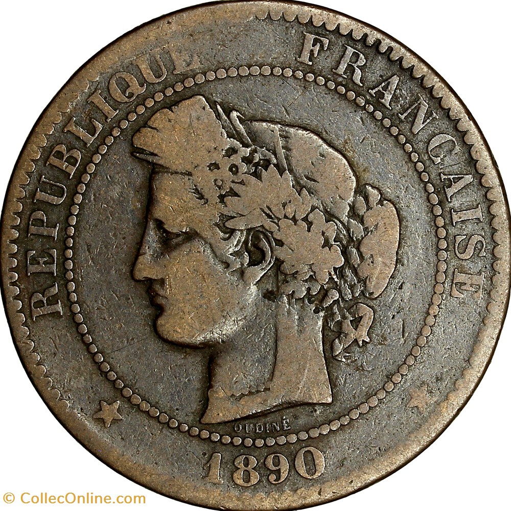 10 centimes Cérès, IIIe République, 1890, Paris monnaies monde france 10 centimes ceres iiie republique 1890 paris