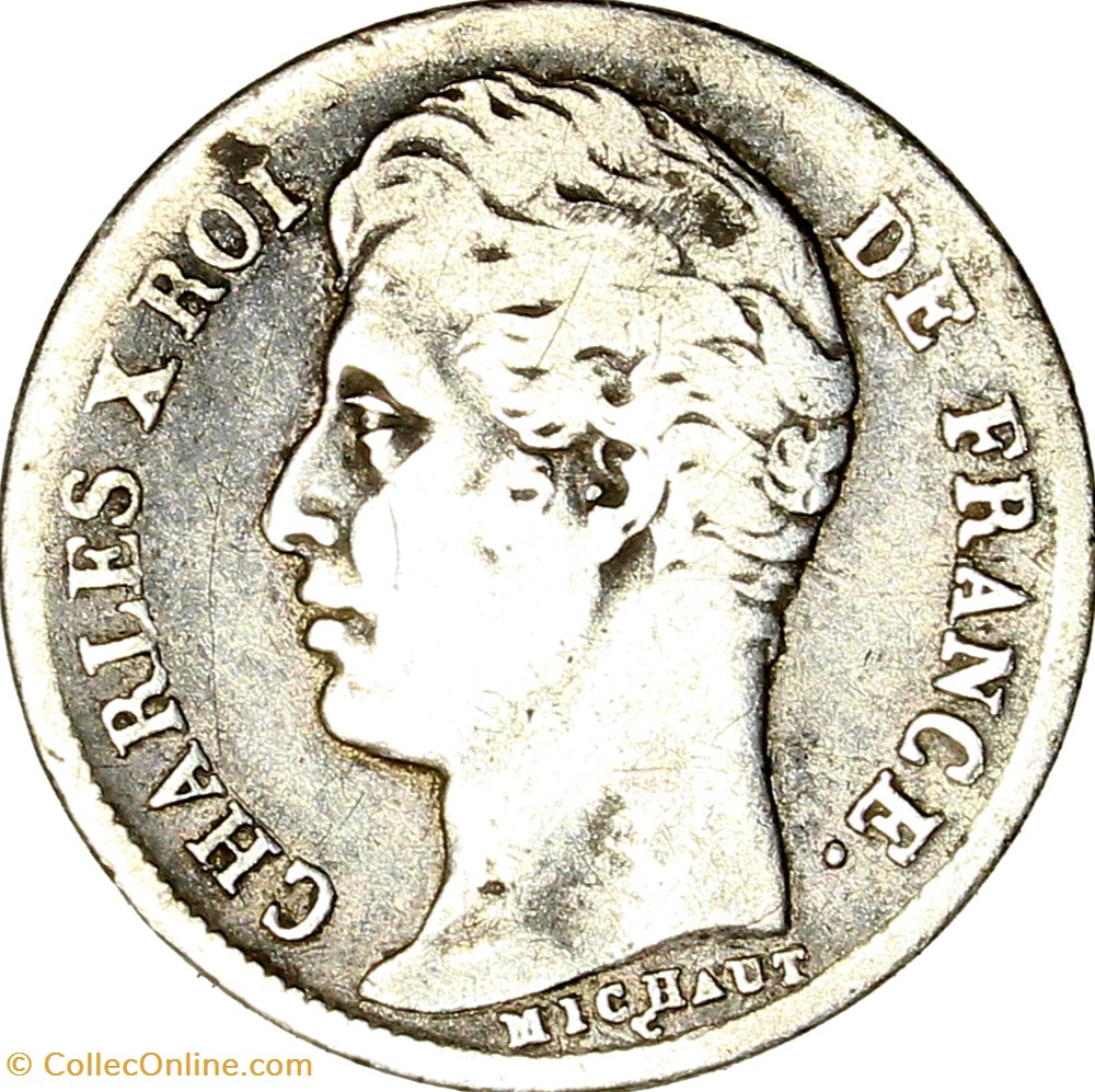 1/2 franc, Charles X, 1828, Paris monnaies monde france 1 2 franc charles x 1828 paris