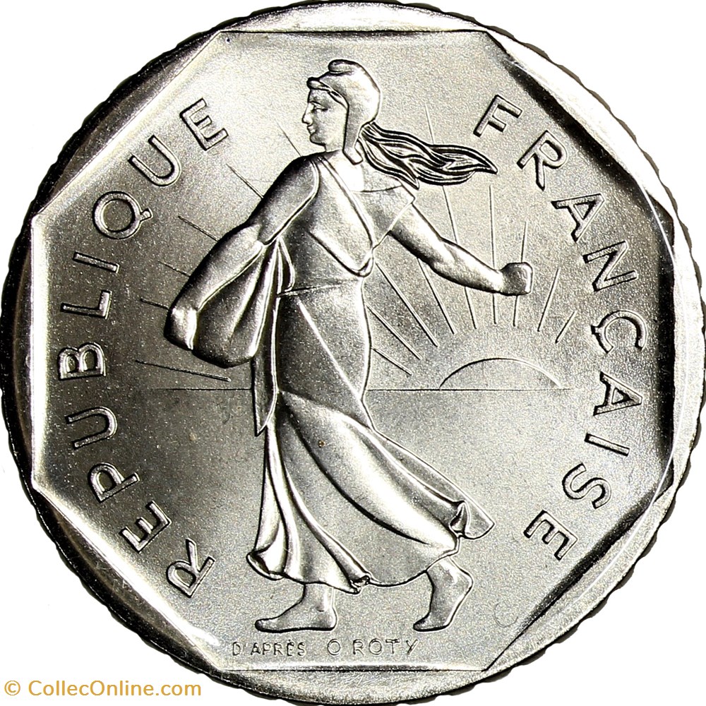 2 francs Semeuse, nickel, FDC, 1980 monnaies monde france 2 francs semeuse nickel fdc 1980