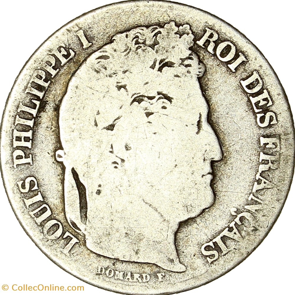 1 franc, couronne de chêne, Louis-Philippe Ier, 1841, Paris monnaies monde france 1 franc couronne de chene louis philippe ier 1841 paris