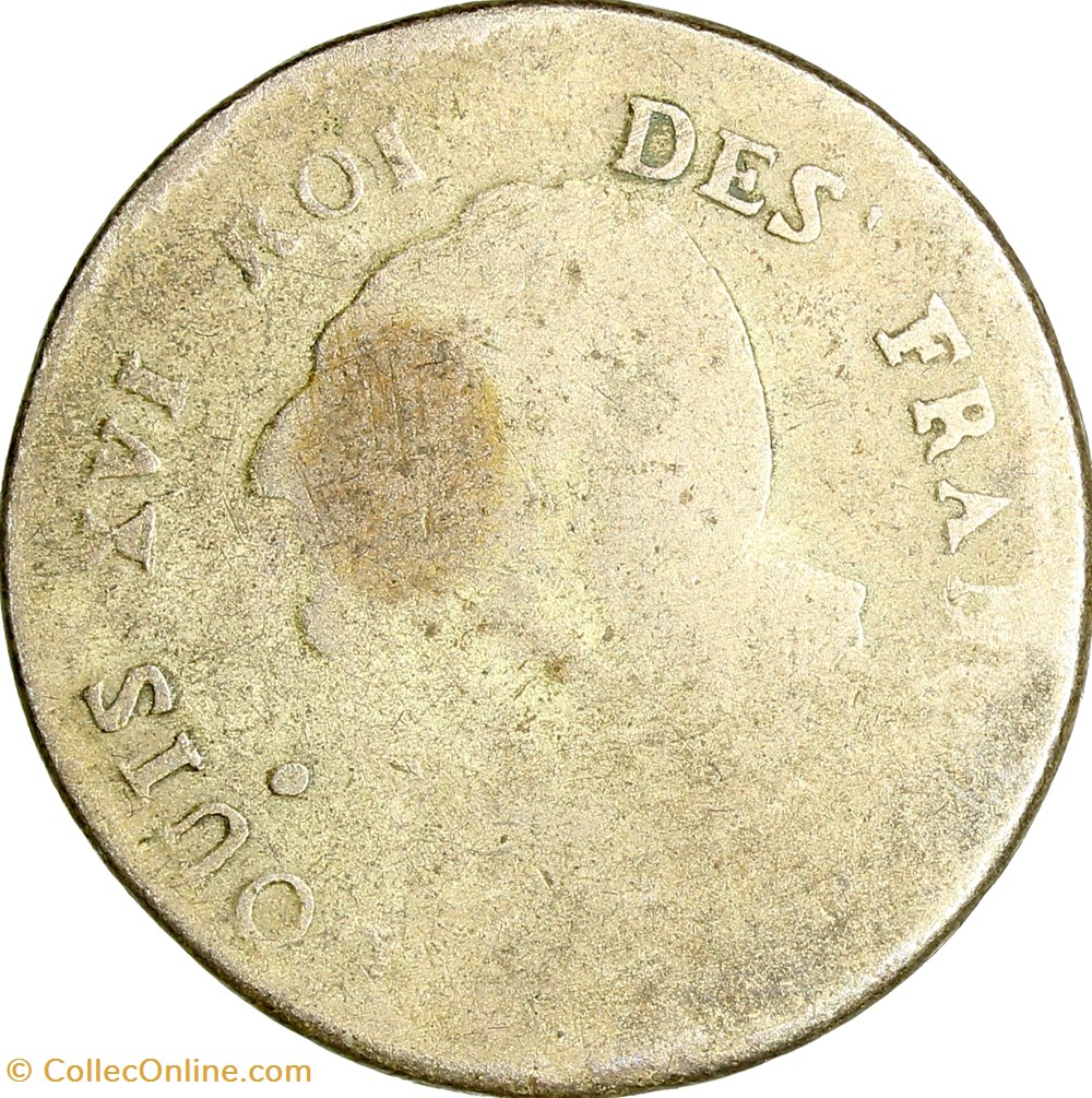 30 sols au Génie, type François, Louis XVI, 1791, an 3, Limoges monnaies monde france 30 sols au genie type francois louis xvi 1791 an 3 limoges