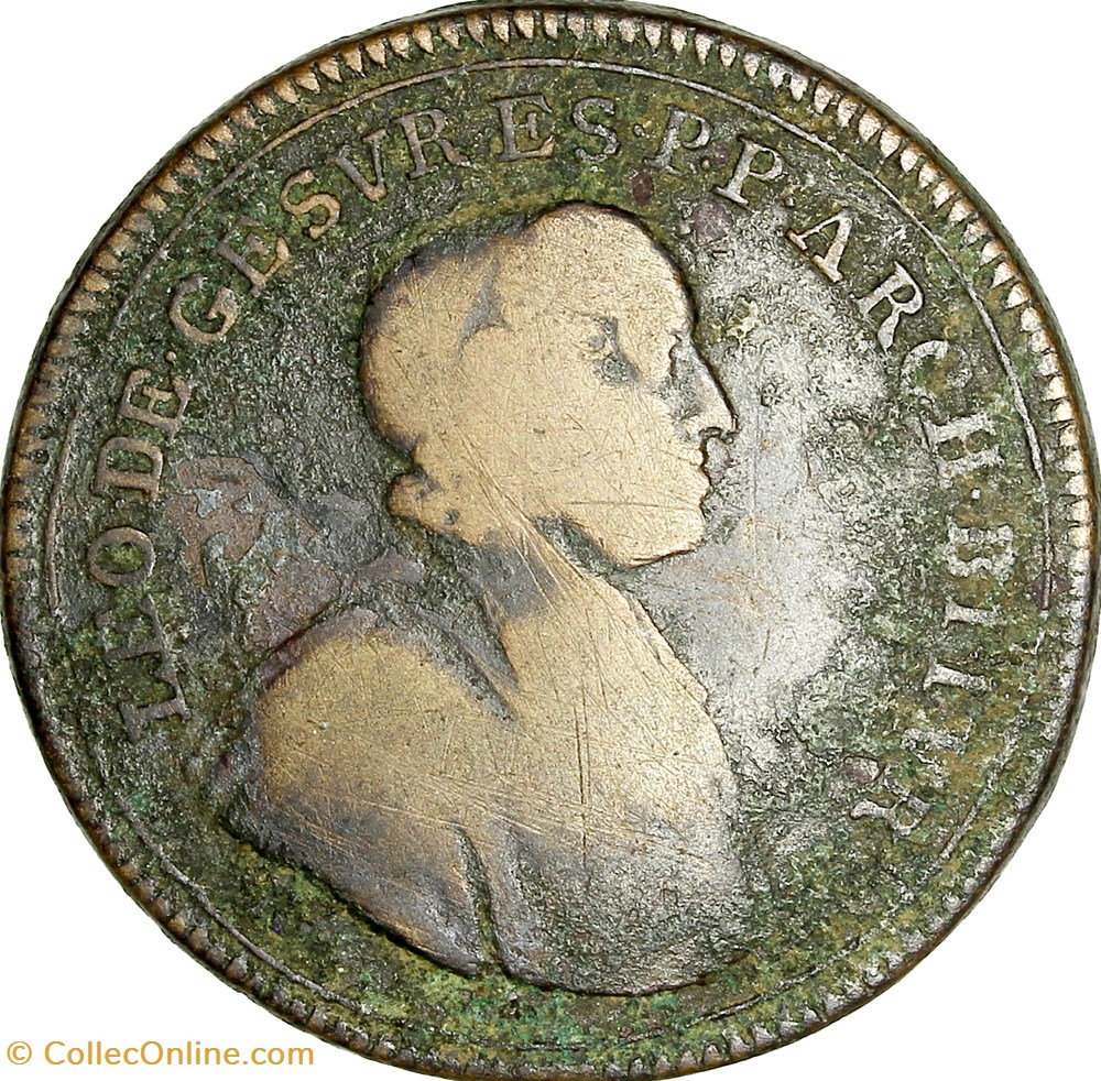 Jeton Léon Potier de Gesvres, archevêque de Bourges, 1694 monnaies jetons mereaux jeton leon potier de gesvres archeveque de bourges 1694