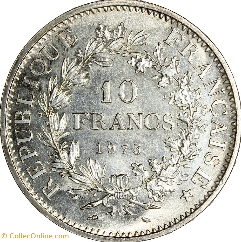 10 francs Hercule, 1973 monnaies monde france 10 francs hercule 1973