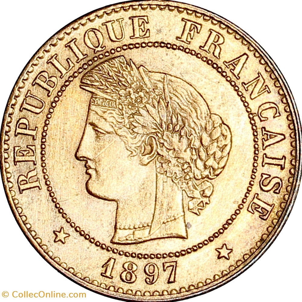 1 centime Cérès, IIIe République, 1897, Paris monnaies monde france 1 centime ceres iiie republique 1897 paris