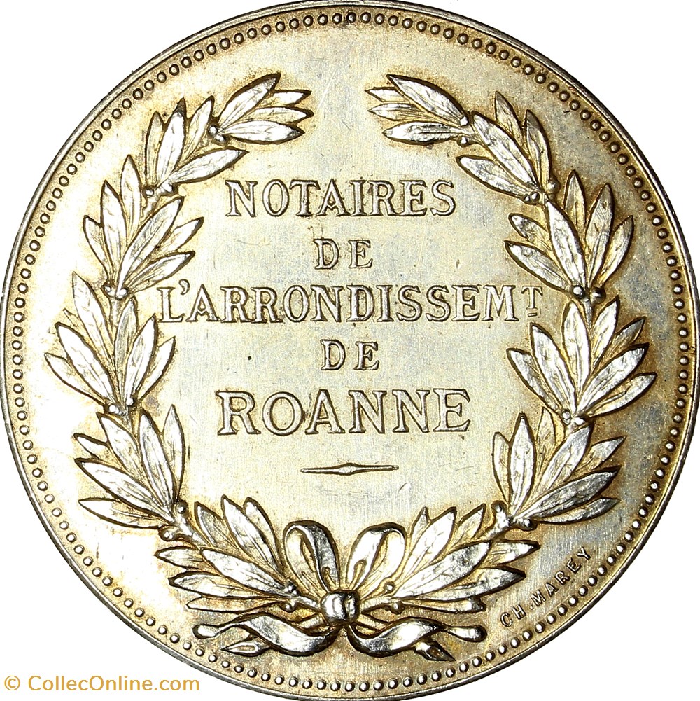 Jeton des notaires de Roanne, après 1880 monnaies paranumismatique jetons poids jeton des notaires de roanne apres 1880