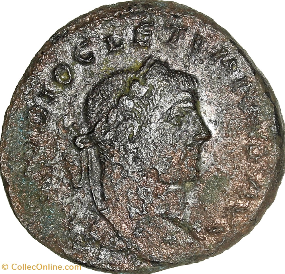 Follis de Dioclétien, Genius, 295, Trèves monnaies antiques a romaines imperiales republicaines follis de diocletien genius 295 treves