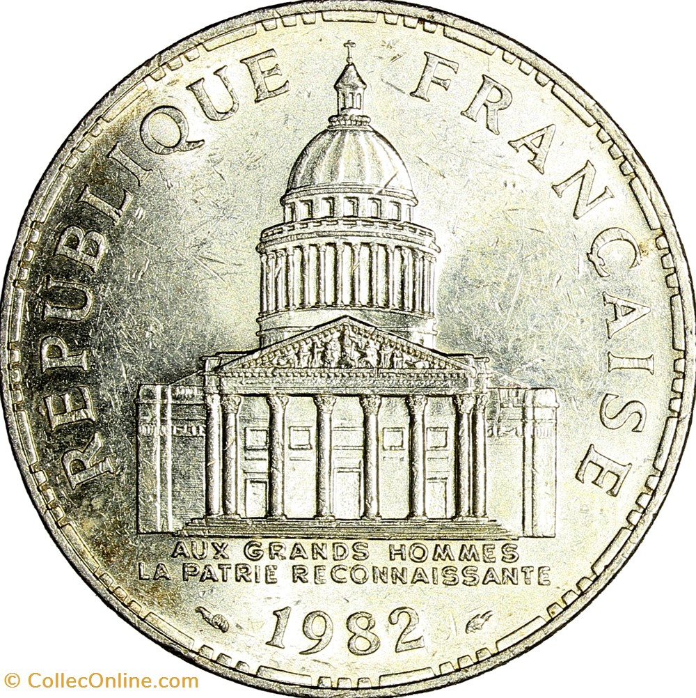 100 francs Panthéon, 1982 monnaies monde france 100 francs pantheon 1982