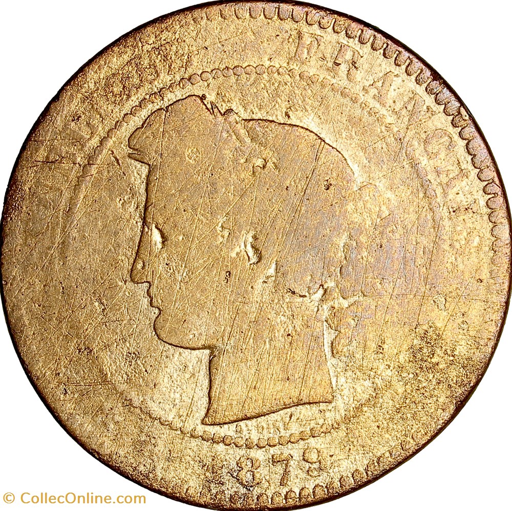 10 centimes Cérès, IIIe République, 1879, Paris monnaies monde france 10 centimes ceres iiie republique 1879 paris