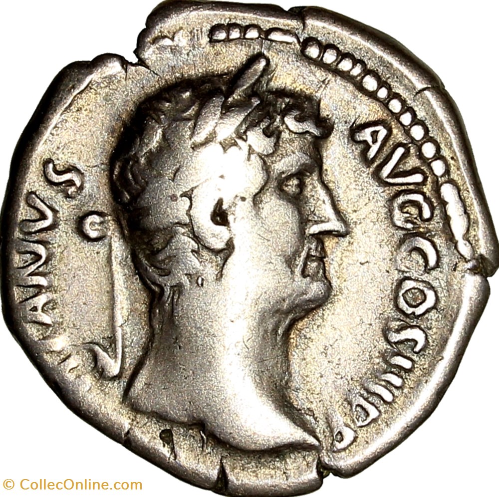 monnaies antiques romaines imperiales et republicaines denier hadrien salus 137 rome