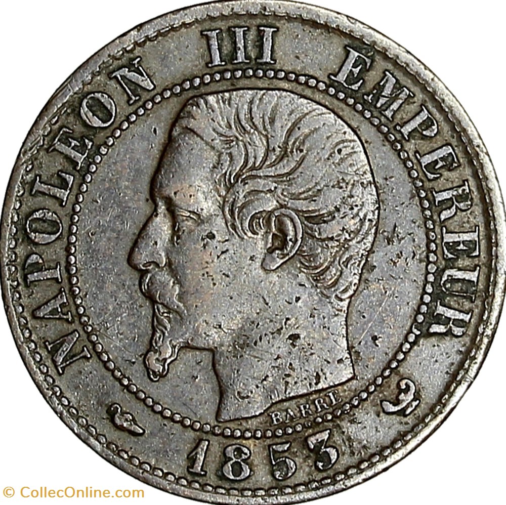 Un centime, tête nue, Napoléon III, 1853, Lille monnaies monde france un centime tete nue napoleon iii 1853 lille