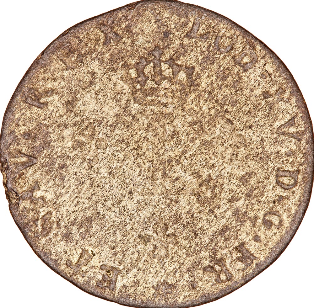 Double sol, Louis XV, 1738, Lyon monnaies europe medievale a france royales double sol louis xv 1738 lyon