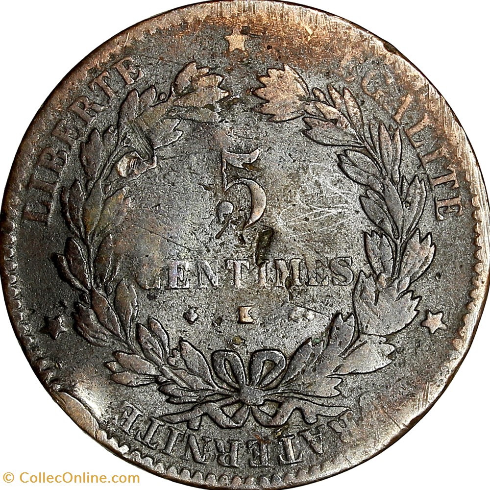 5 centimes Cérès, IIIe République, 1874, Bordeaux monnaies monde france 5 centimes ceres iiie republique 1874 bordeaux