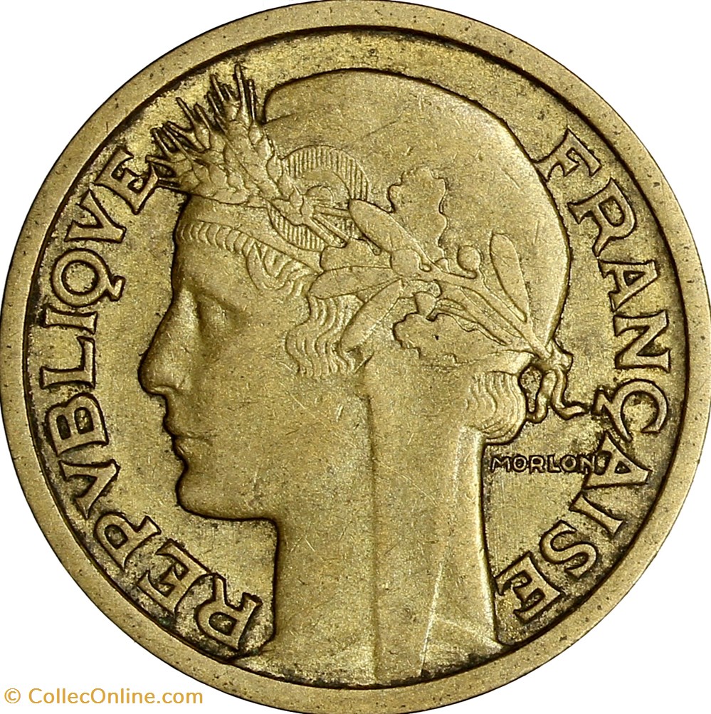 monnaies france modernes 1 franc morlon iiie republique 1935