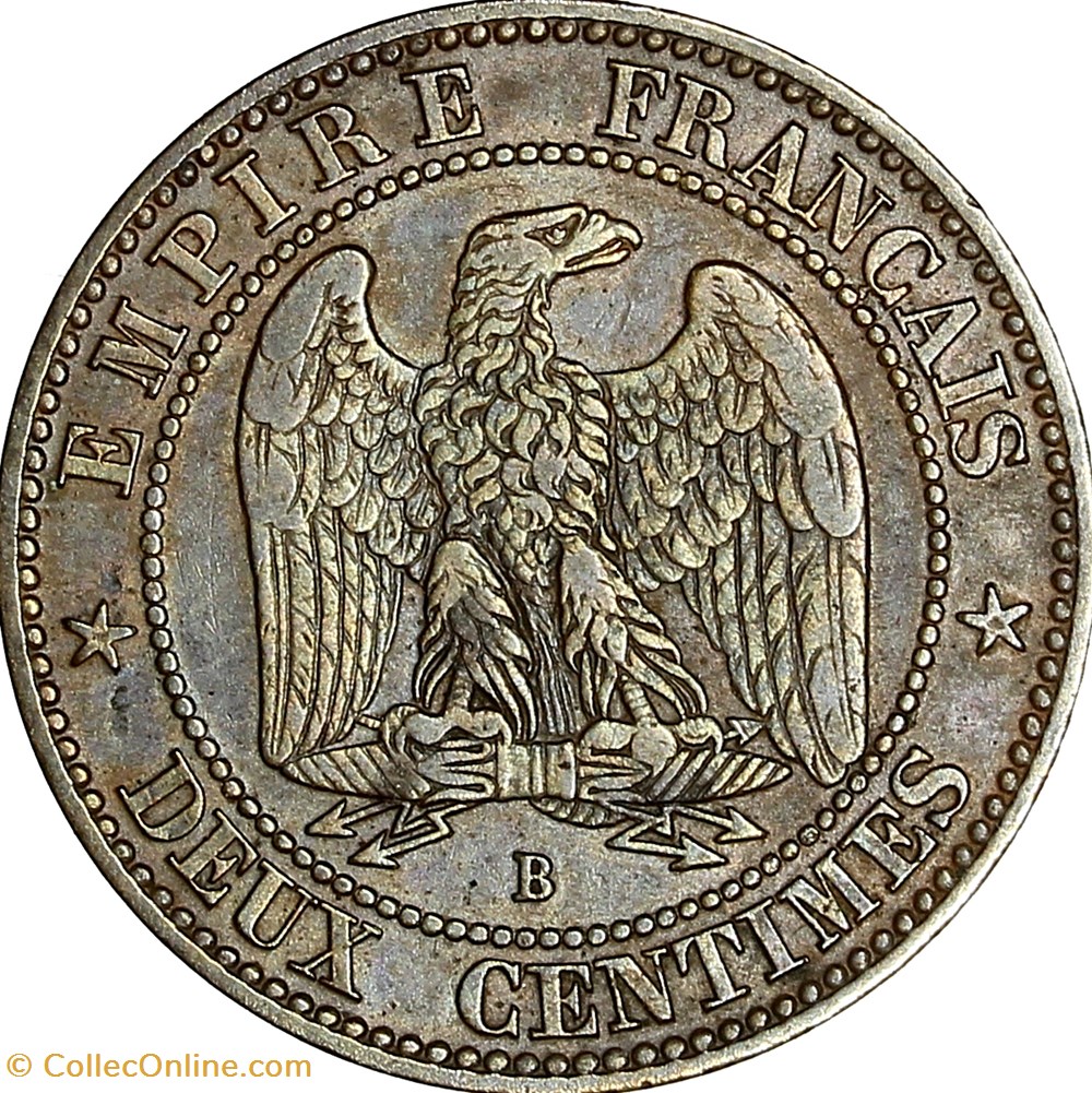Deux centimes, tête nue, Napoléon III, 1856, Rouen monnaies monde france deux centimes tete nue napoleon iii 1856 rouen
