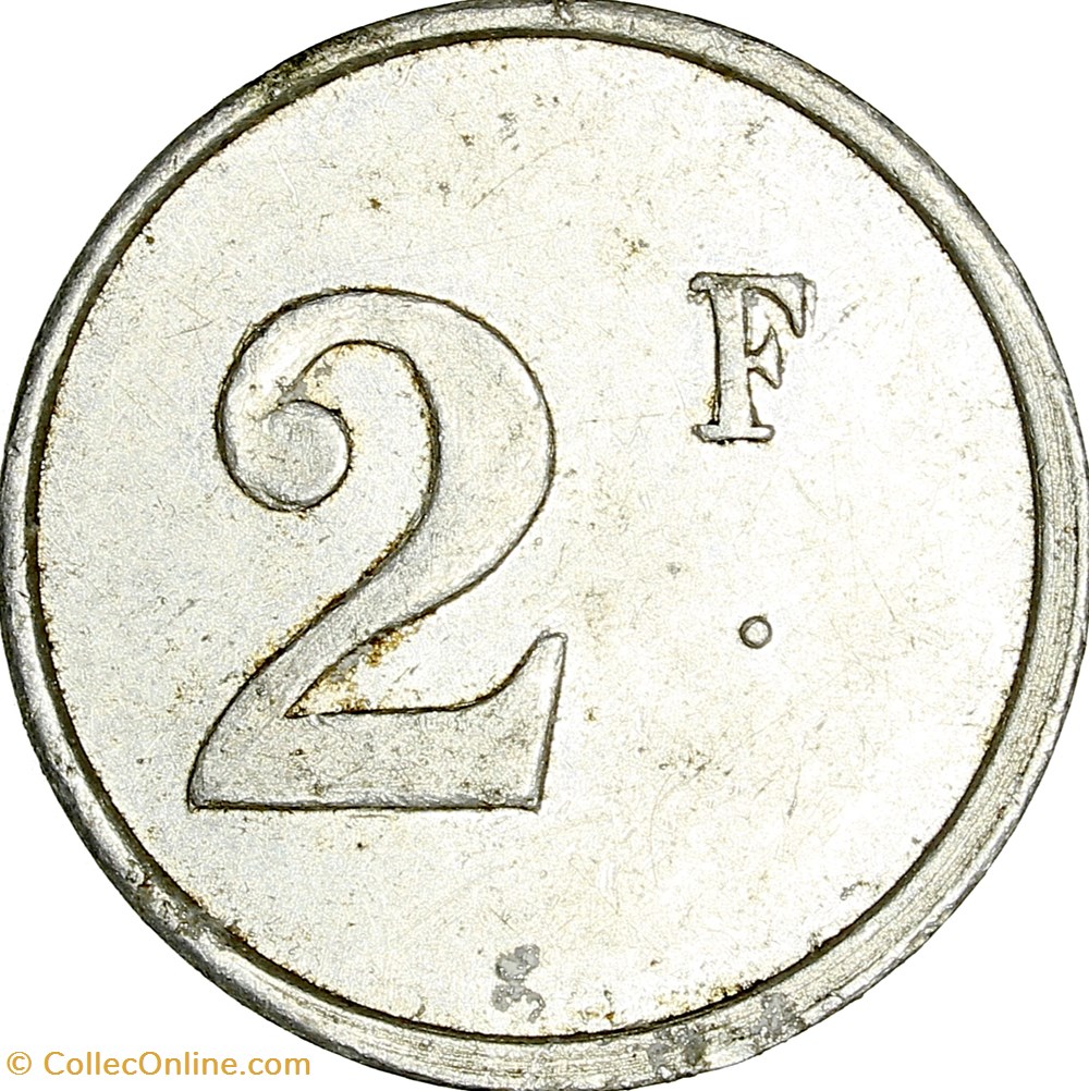 2 francs, Mess des sous-officiers du 512e Régiment des Chars de Combat, 1922-1939 monnaies monde france 2 francs mess des sous officiers du 512e regiment des chars de combat 1922 1939
