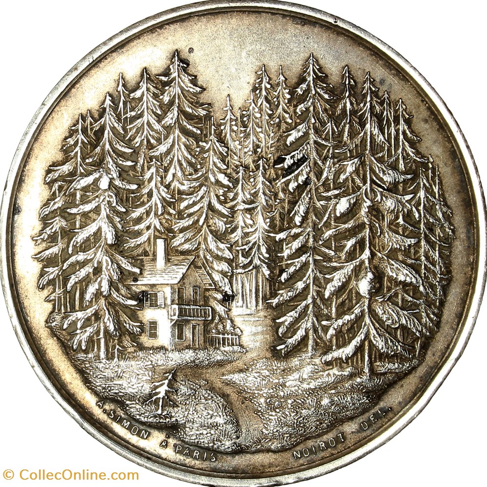 Jeton de la Société Civile de la Forêt de Bélesta, 1883 monnaies paranumismatique jetons poids jeton de la societe civile de la foret de belesta 1883