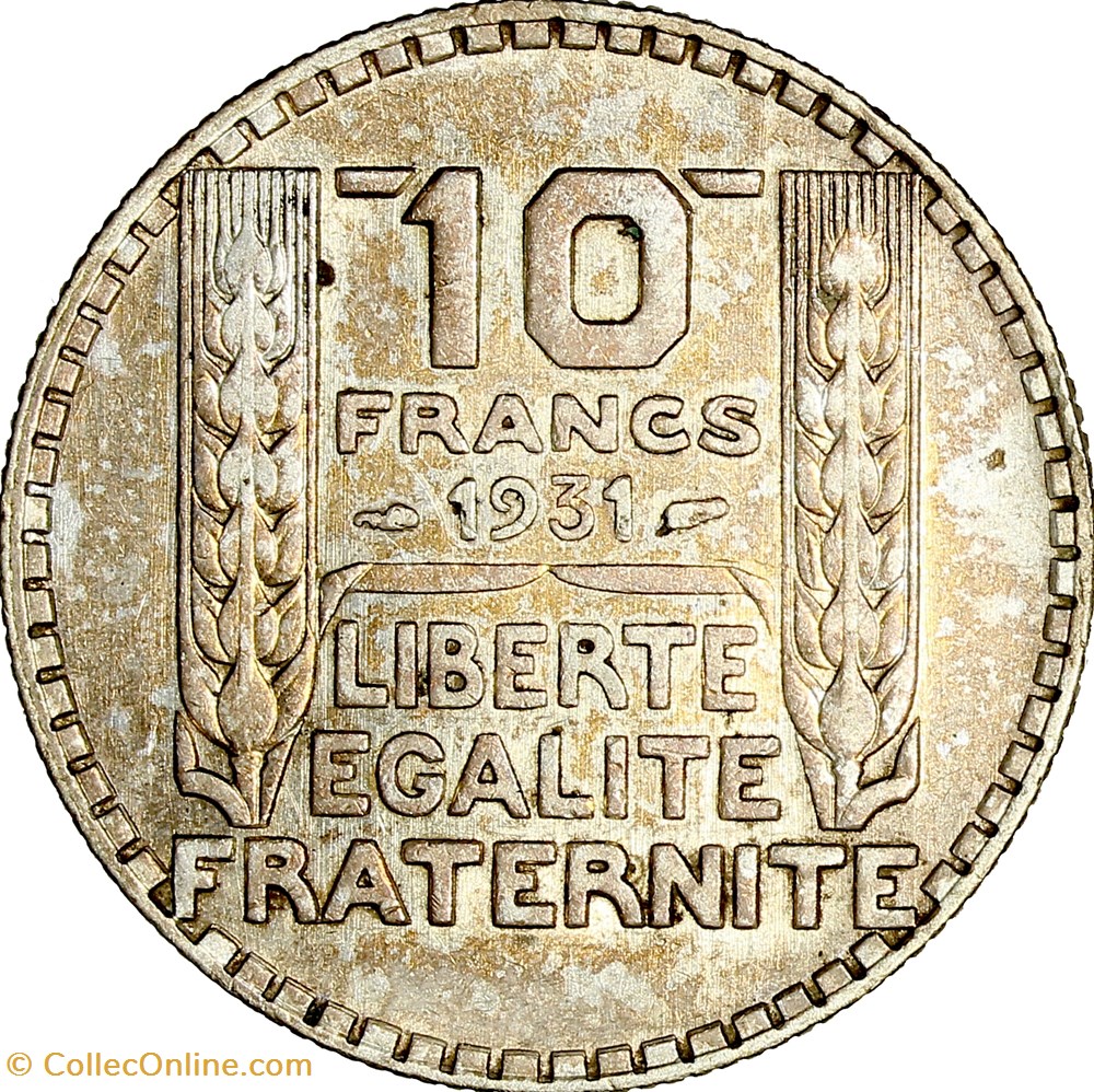 monnaies monde france 10 francs turin iiie republique 1931
