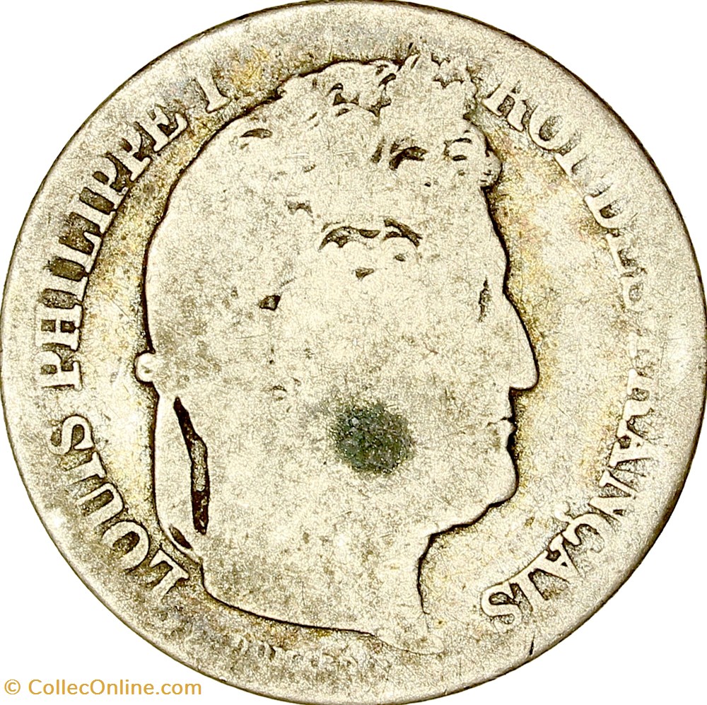 1 franc, couronne de chêne, Louis-Philippe Ier, 1845, Rouen monnaies monde france 1 franc couronne de chene louis philippe ier 1845 rouen