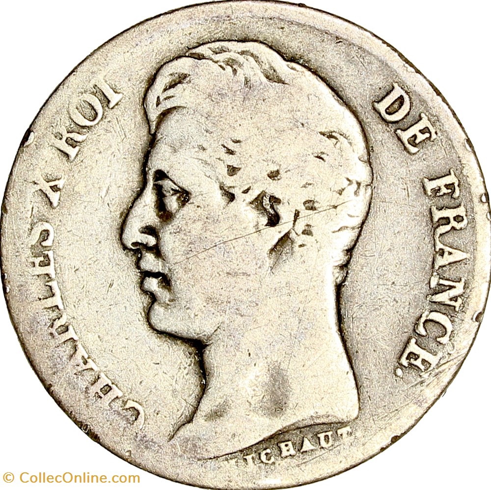 1 franc, Charles X, 1827, Paris monnaies monde france 1 franc charles x 1827 paris