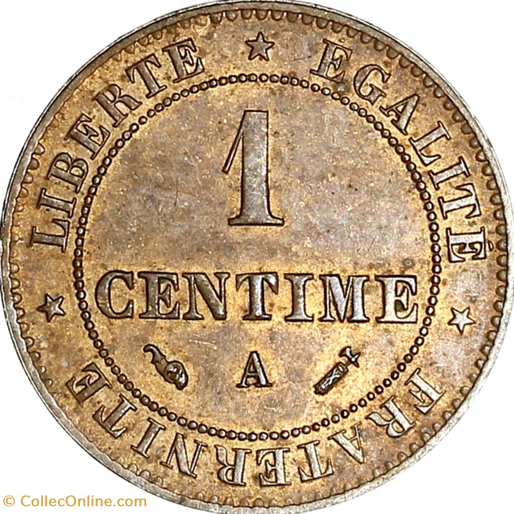 1 centime Cérès, IIIe République, 1896, Paris monnaies monde france 1 centime ceres iiie republique 1896 paris