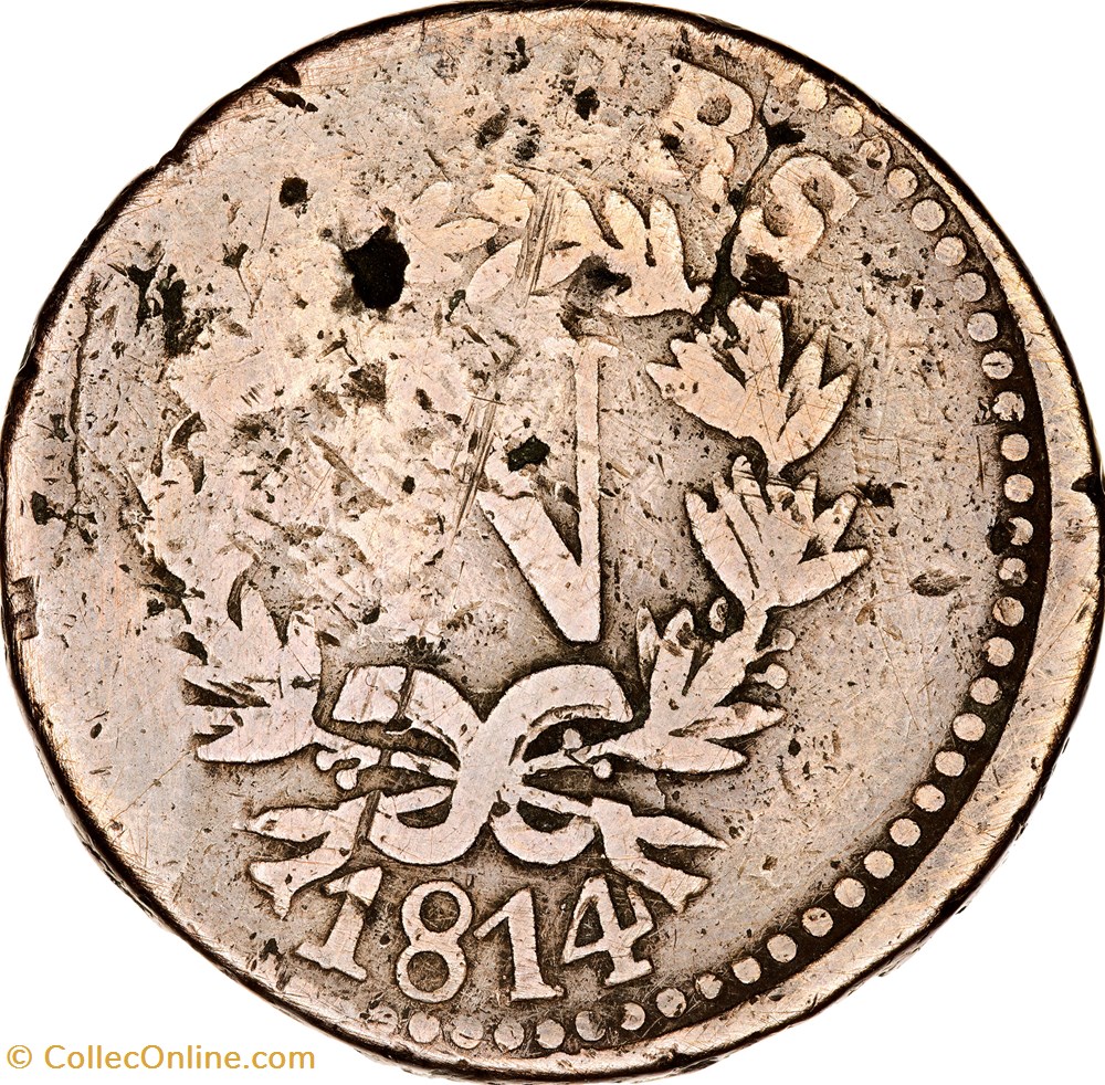 monnaies monde france 10 centimes anvers a n napoleon ier 1814 anvers atelier de arsenal
