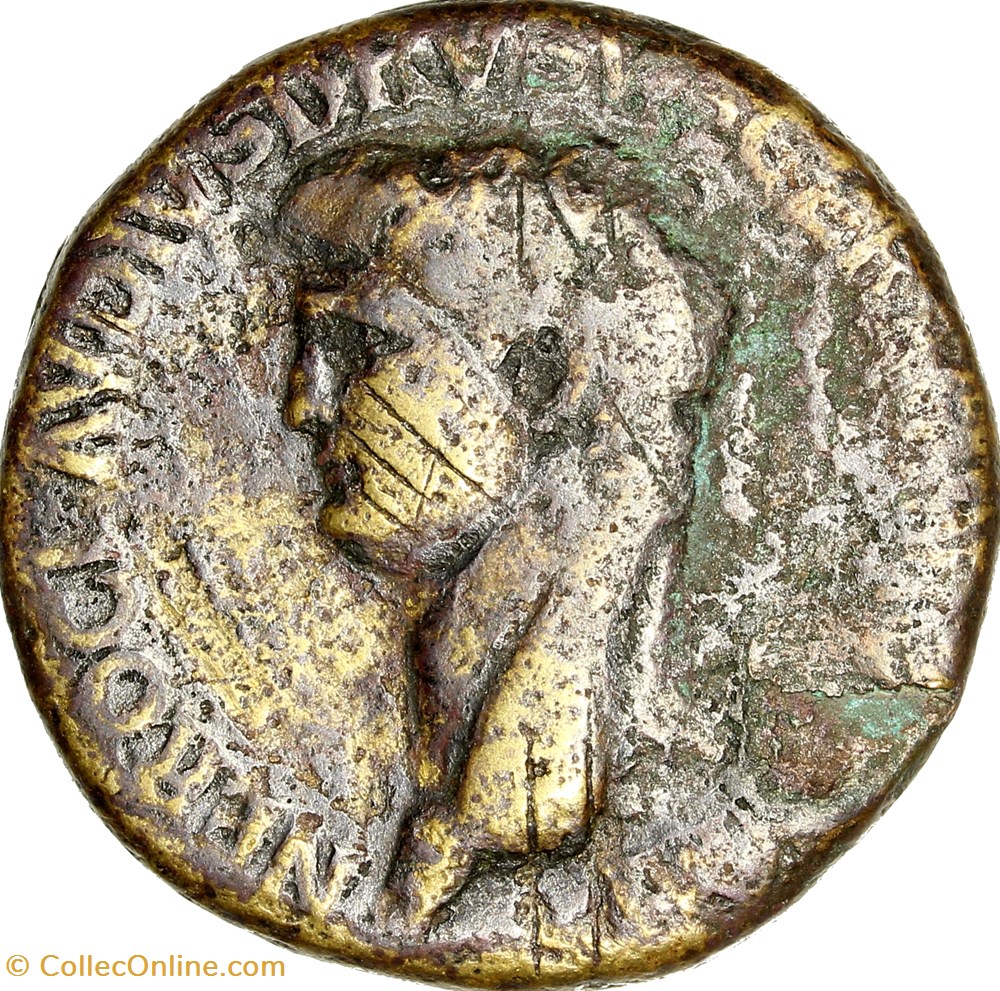 Sesterce de Néron Drusus, restitution de Claude, 41-42, Rome monnaies antiques romaines imperiales et republicaines sesterce de neron drusus restitution de claude 41 42 rome