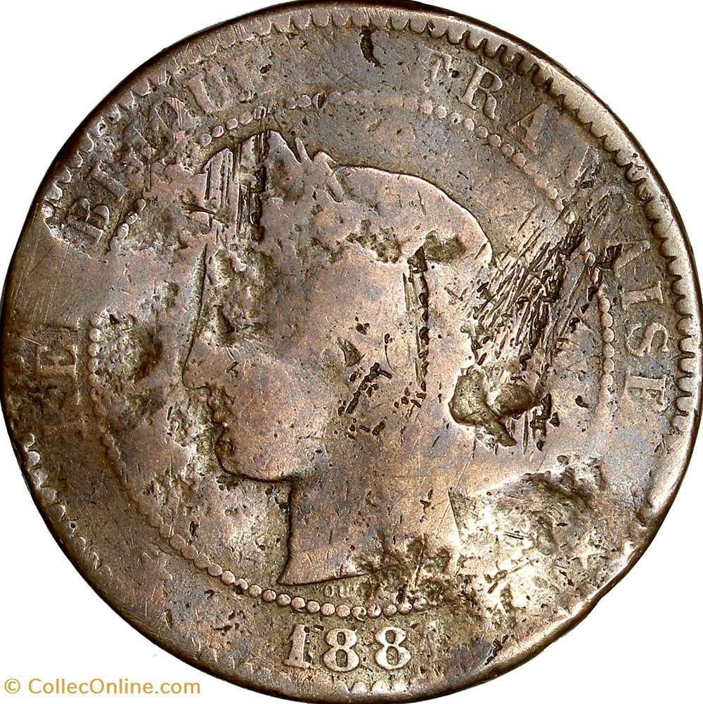 10 centimes Cérès, IIIe République, 1881, Paris monnaies monde france 10 centimes ceres iiie republique 1881 paris