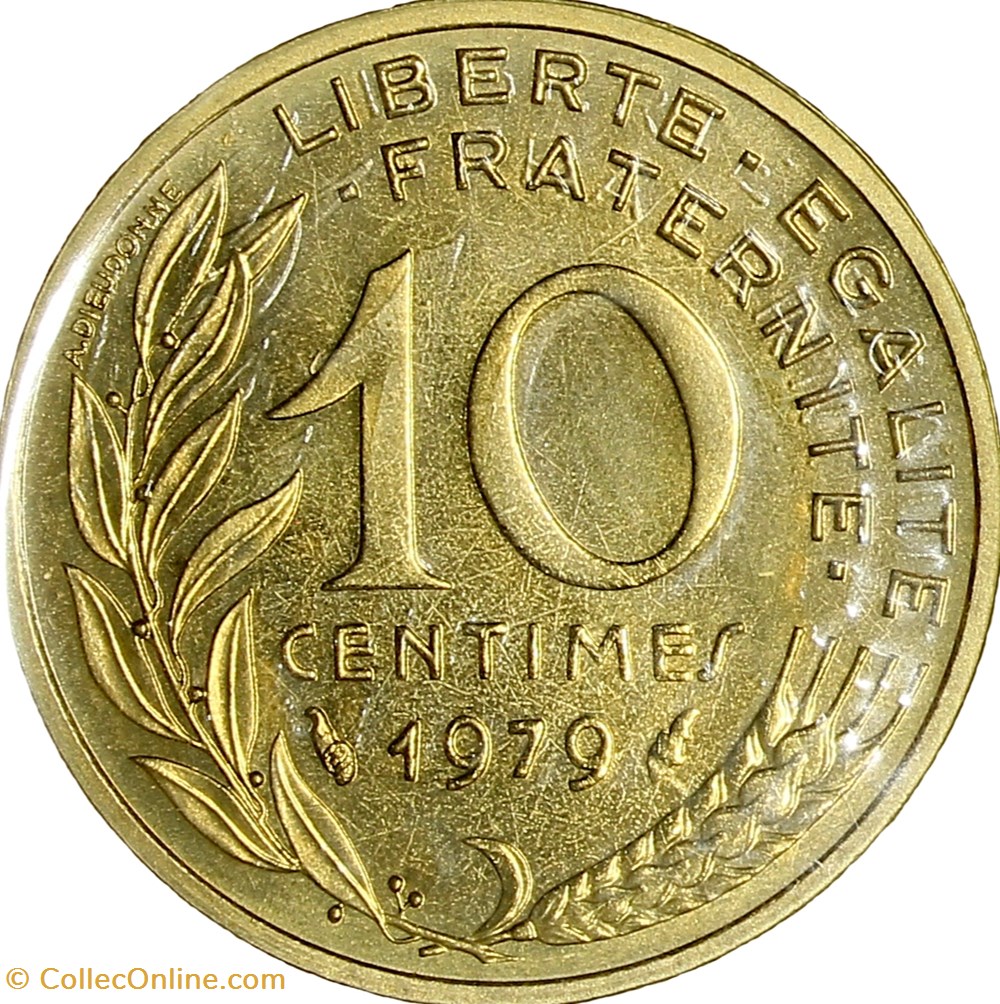 monnaies monde france 10 centimes marianne fdc 1979