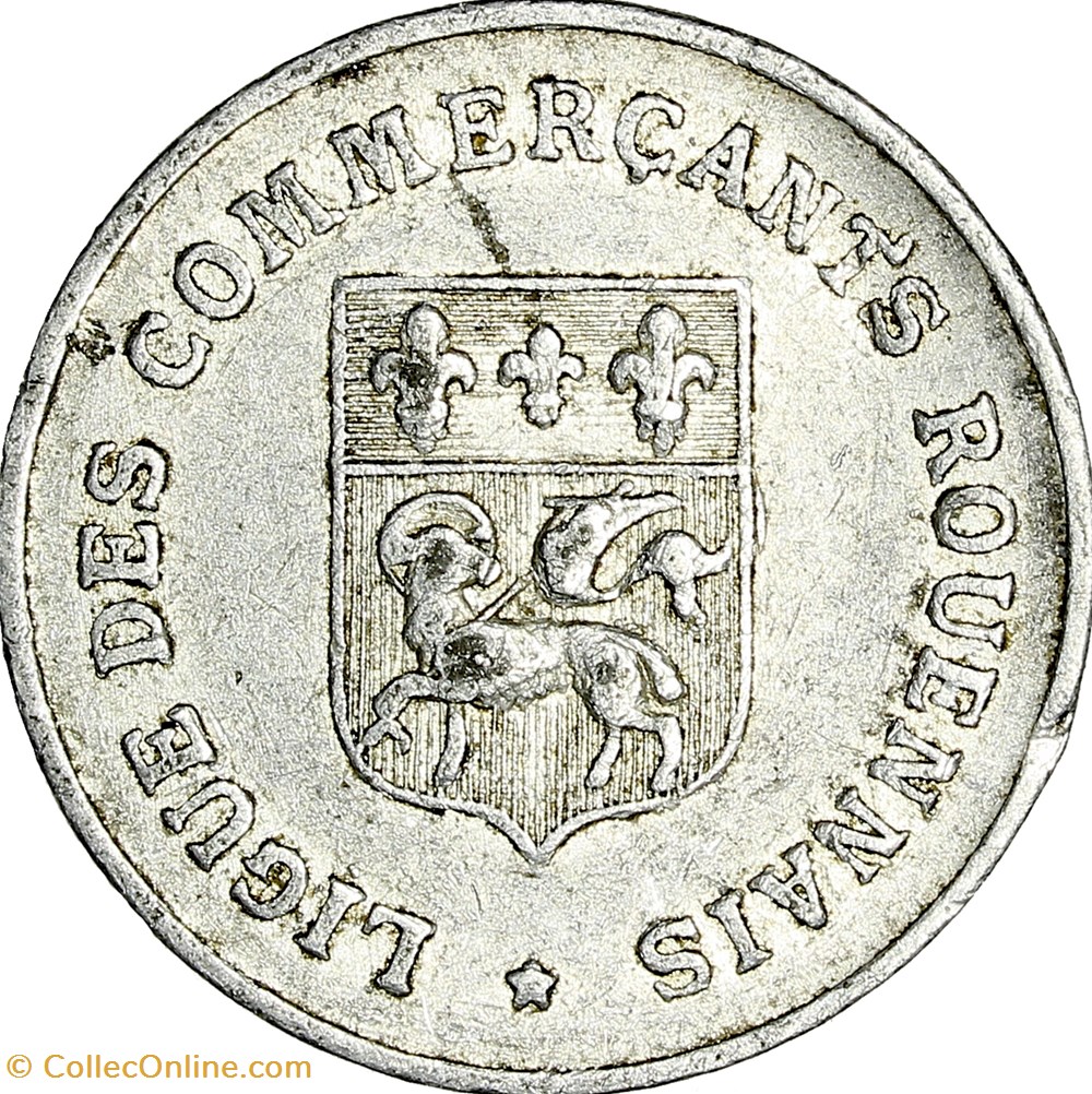 10 centimes, Ligue des commerçants rouennais, 1920 monnaies monde france 10 centimes ligue des commercants rouennais 1920