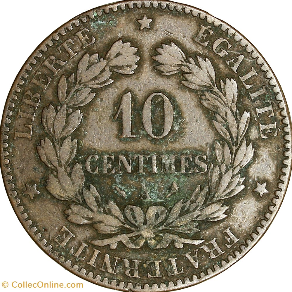 monnaies monde france 10 centimes ceres iiie republique 1897 torche paris