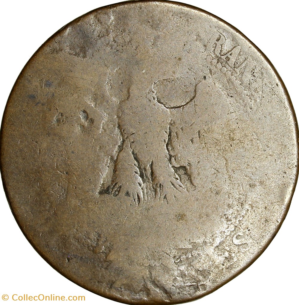Dix centimes, tête nue, Napoléon III, 1854, Strasbourg, contremarque et regravure satirique monnaies monde france dix centimes tete nue napoleon iii 1854 strasbourg contremarque et regravure satirique