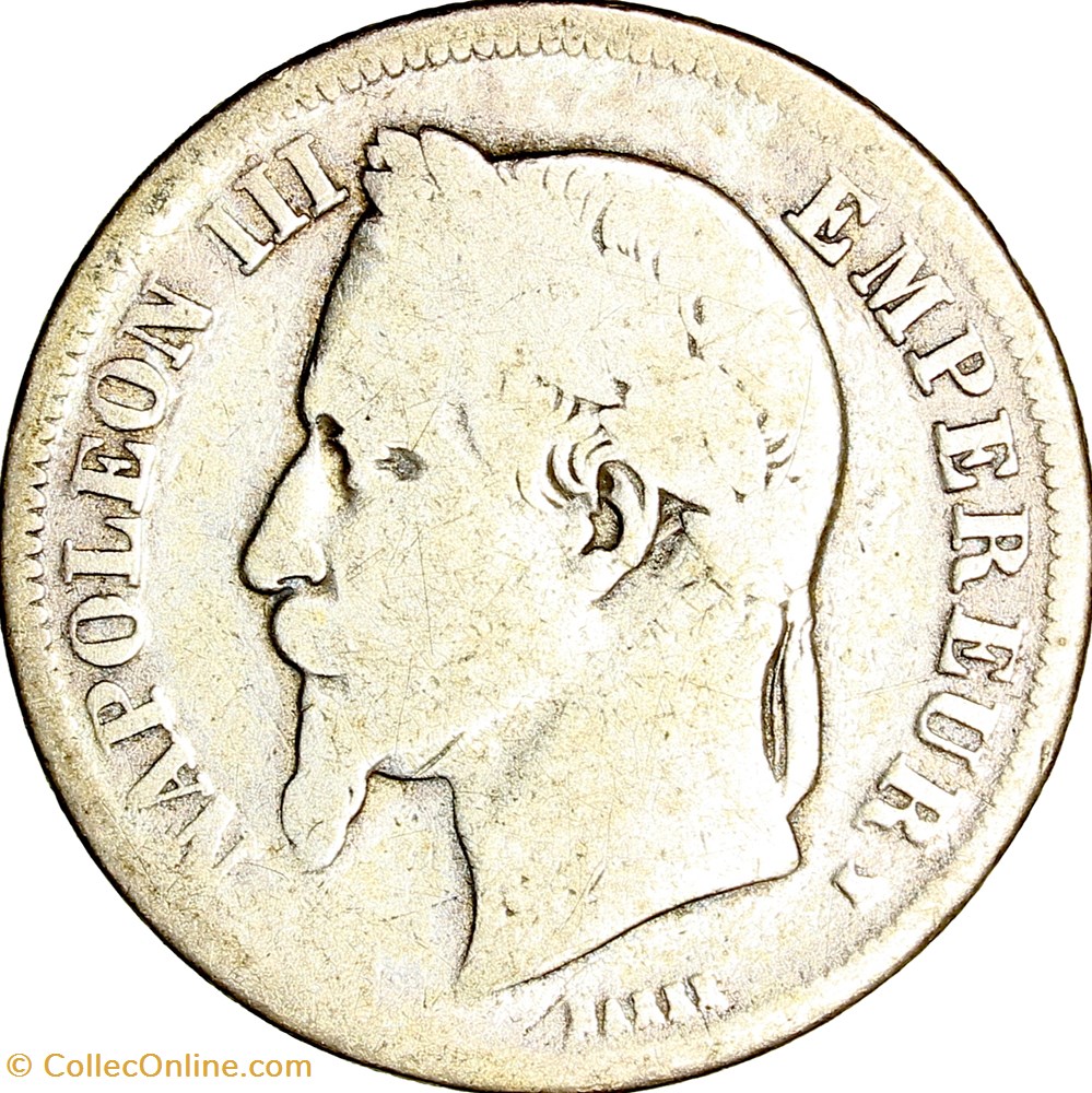 2 francs, tête laurée, Napoléon III, 1867, Bordeaux monnaies monde france 2 francs tete lauree napoleon iii 1867 bordeaux