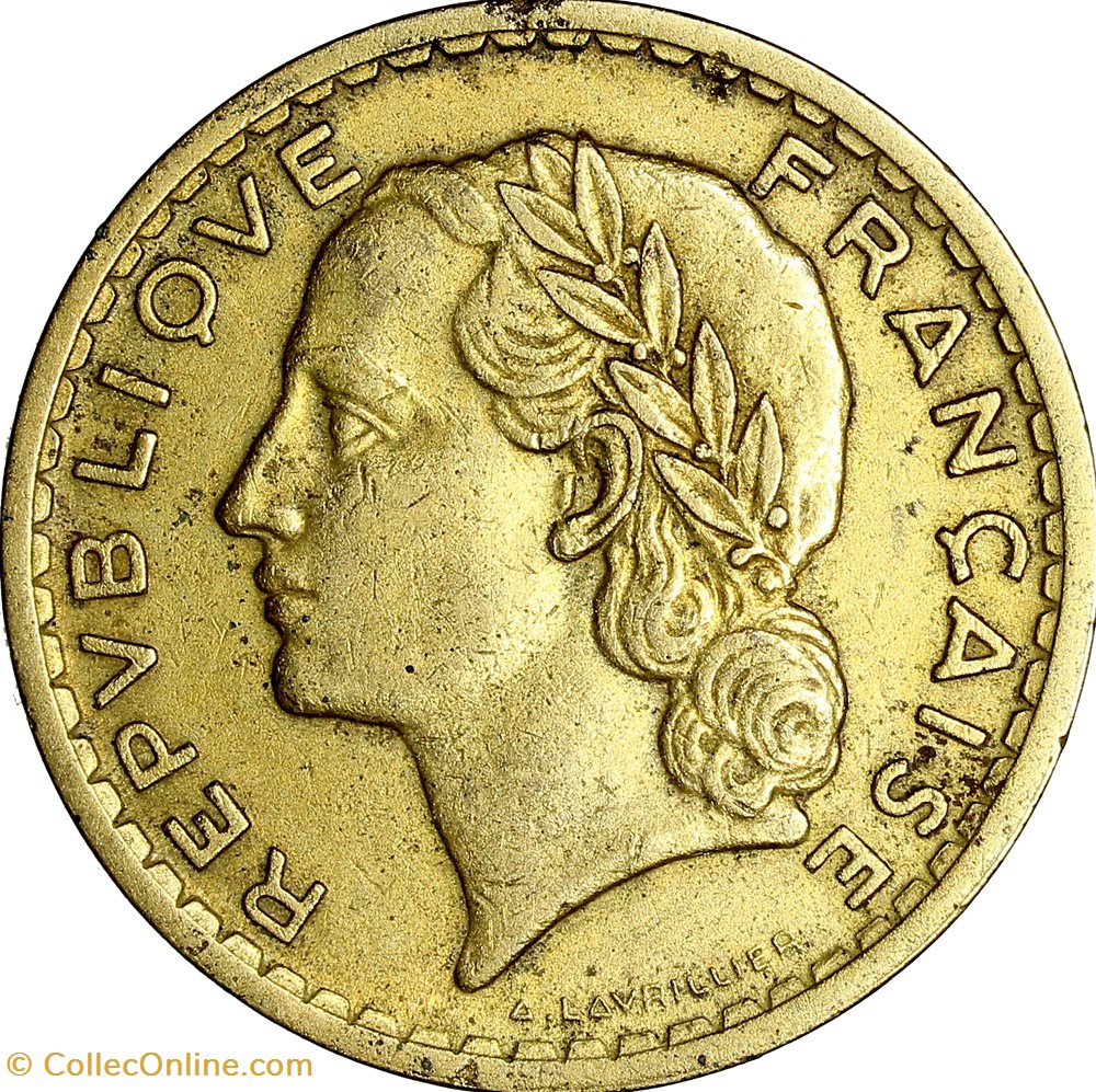 5 francs Lavrillier, bralu, IIIe République, 1938 monnaies france modernes 5 francs lavrillier bralu iiie republique 1938