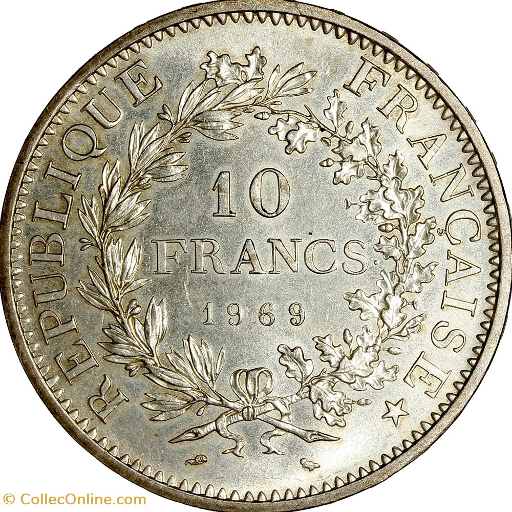 monnaies monde france 10 francs hercule 1969