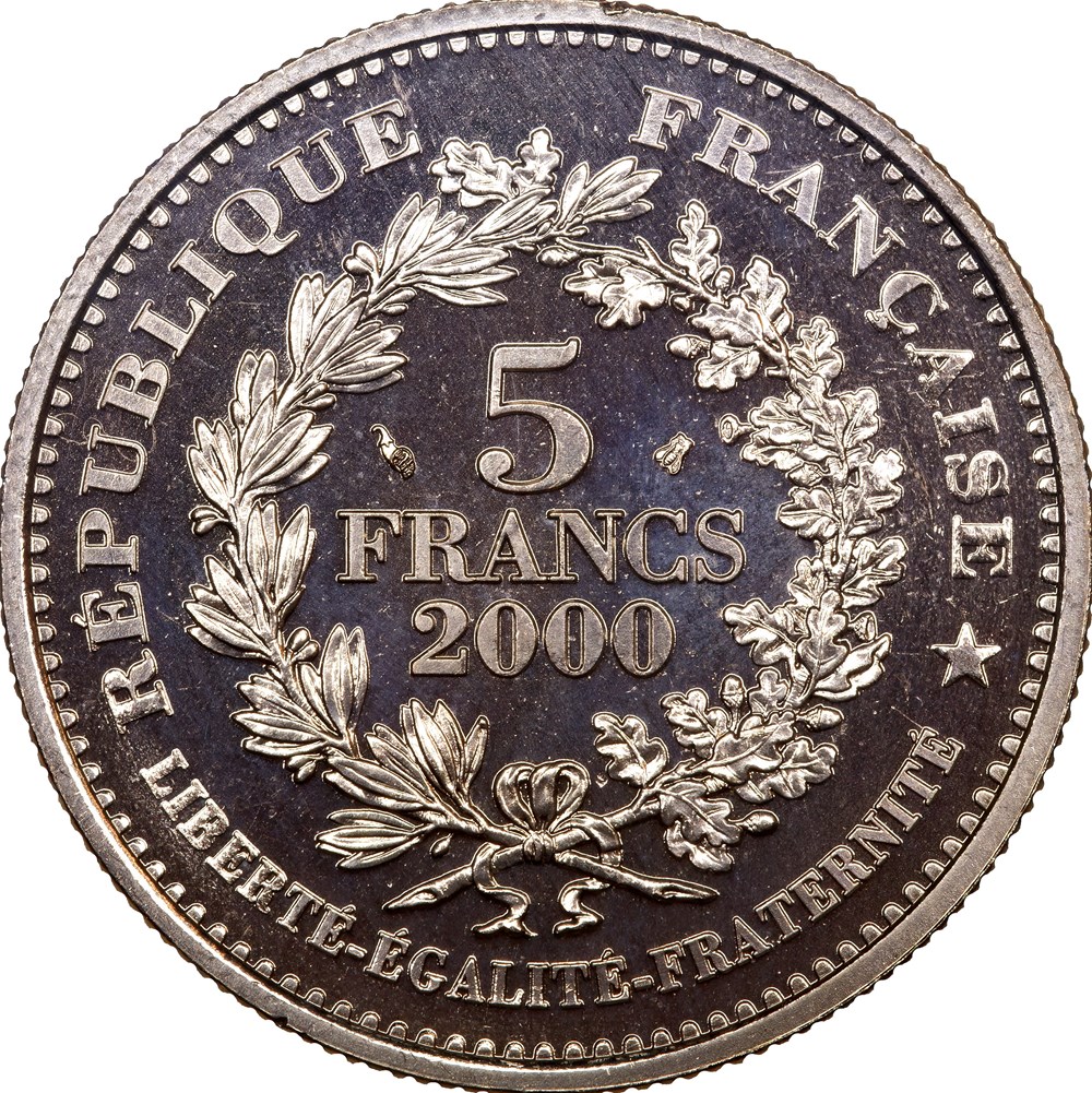 5 francs Franc à cheval de Jean le Bon, BU, 2000 monnaies monde france 5 francs franc a cheval de jean le bon bu 2000