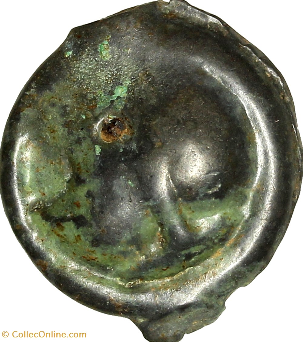 Potin au long cou des Bituriges Cubes (incertaines) monnaies antiques celtes potin au long cou des bituriges cubes incertaines