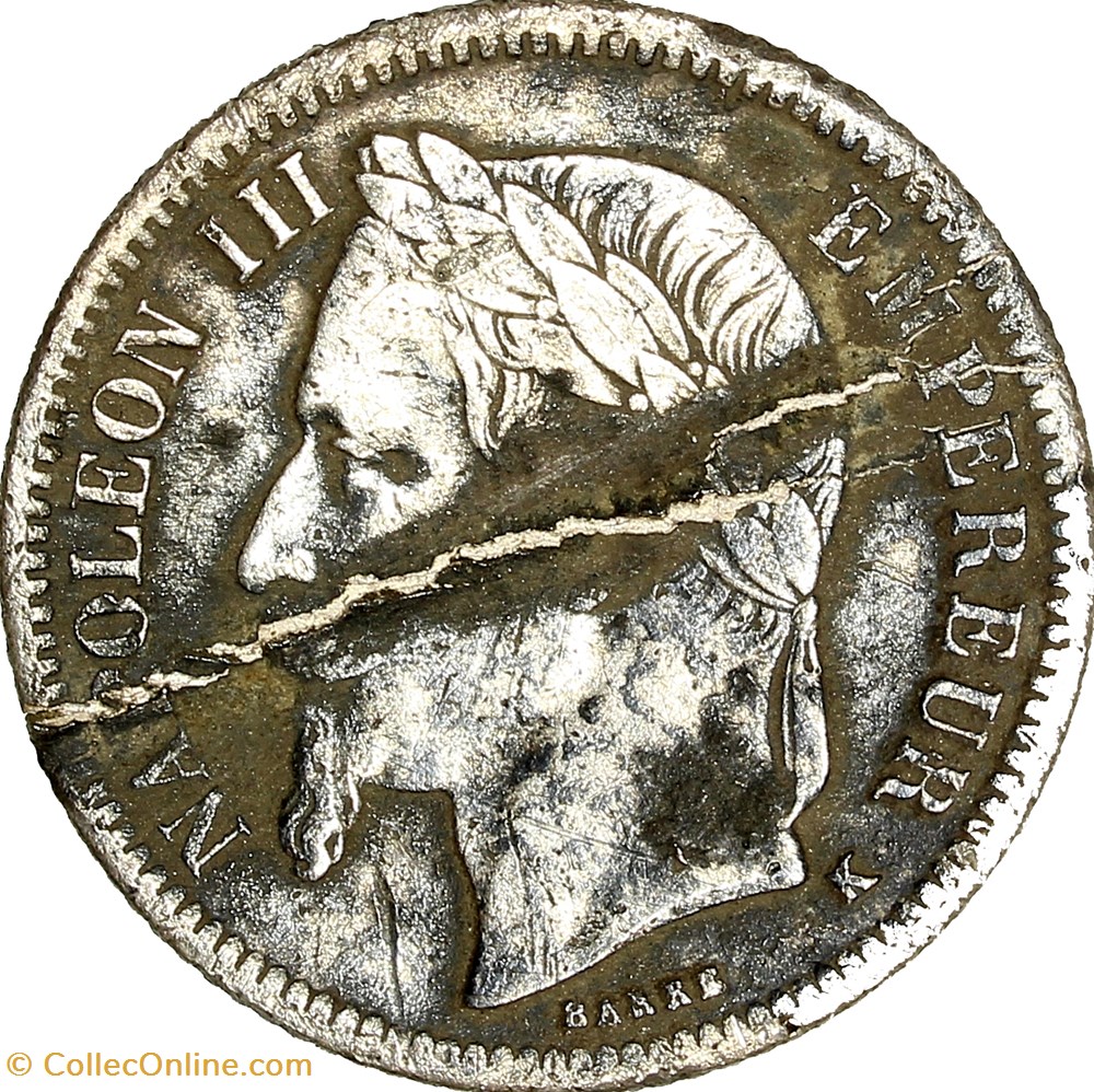 1 franc, tête laurée, Napoléon III, 1866, Bordeaux monnaies monde france 1 franc tete lauree napoleon iii 1866 bordeaux